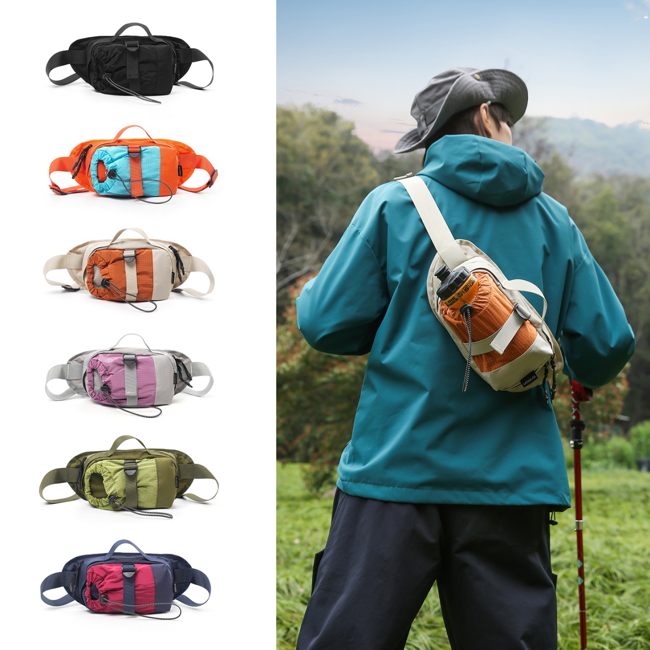 Hydration Pack Outdoor - Unisex-Umhängetasche – Koreanisches minimalistisches Design mit