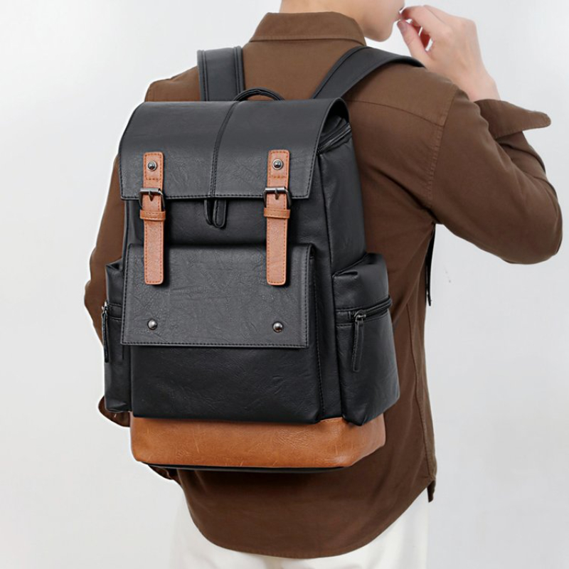 Leather Backpack Vintage - Neuer Vintage Herren-Lederrucksack mit großer Kapazität,