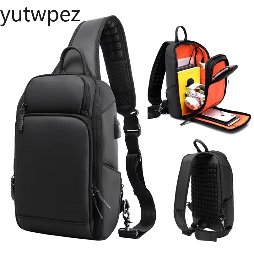 Hiking Backpack Waterproof - Outdoor-Wander-Sport-Brusttasche, Crossbody-Rucksack mit USB-Ladefunktion, wasserdichter Kurzreise-Rucksack