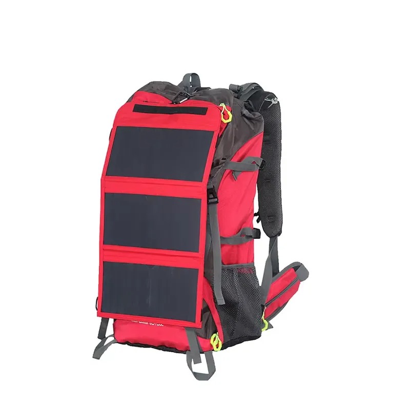 Hiking Backpack Waterproof - 2026 Maßgefertigter Solarpanel-Rucksack Smart 68L 20W